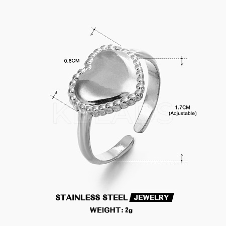 201 Stainless Steel Cuff Open Rings FS-WG76F01-08-1