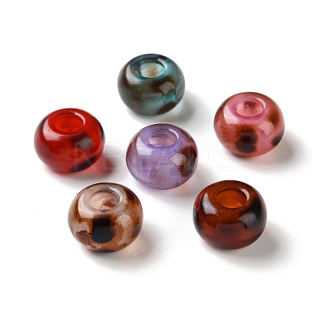 Transparent Acrylic European Beads OACR-P034-01A-M-1
