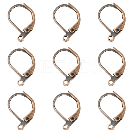 100Pcs Brass Leverback Earring Findings KK-YW0003-37R-1