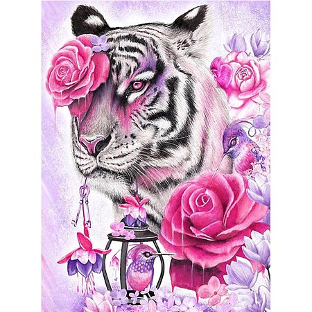 5D DIY Diamond Painting Animals Canvas Kits DIY-C004-16-1