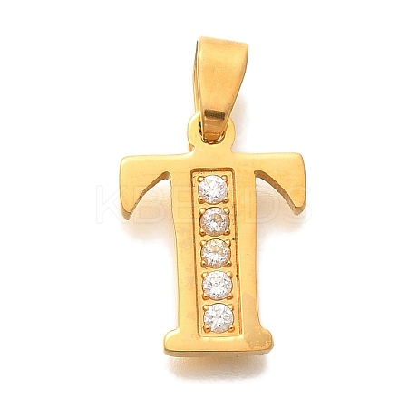 Ion Plating(IP) 304 Stainless Steel Rhinestone Pendants STAS-U035-01G-T-1