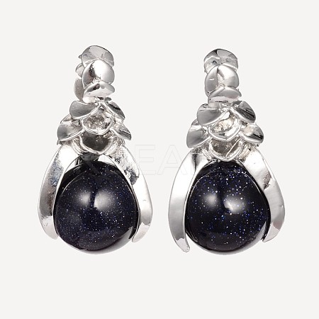 Synthetic Blue Goldstone Pendants G-D643-02-RS-1