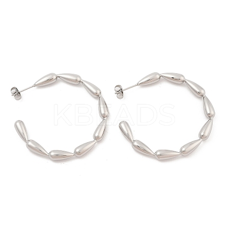 304 Stainless Steel Teardrop Stud Earrings for Women EJEW-C120-20P-1
