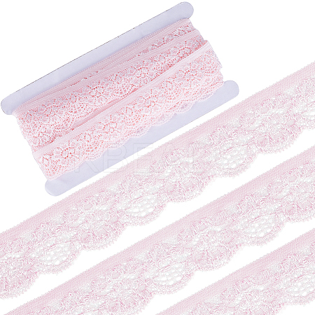 10 Yards Polyester Elastic Lace Trim OCOR-WH0086-04A-1