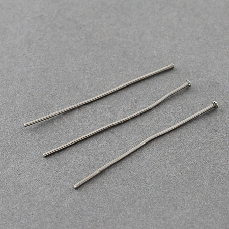 Tarnish Resistant 304 Stainless Steel Flat Head Pins STAS-R046-40mm-1