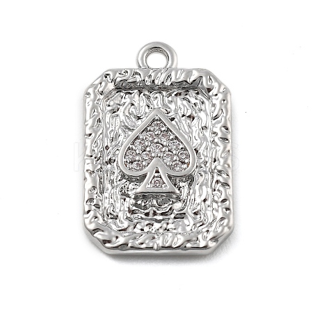 Brass Micro Pave Cubic Zirconia Pendants KK-D283-30P-03-1