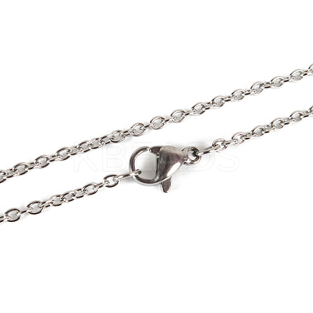 Non-Tarnish 304 Stainless Steel Unisex Cable Chain for Necklace X-STAS-P045-01P-B-1
