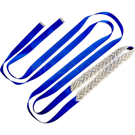Alloy Rhinstone Chain Belt AJEW-WH20072-39B-1
