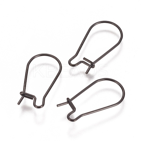 304 Stainless Steel Hoop Earrings Findings Kidney Ear Wires LS-X-STAS-L216-22C-B-1