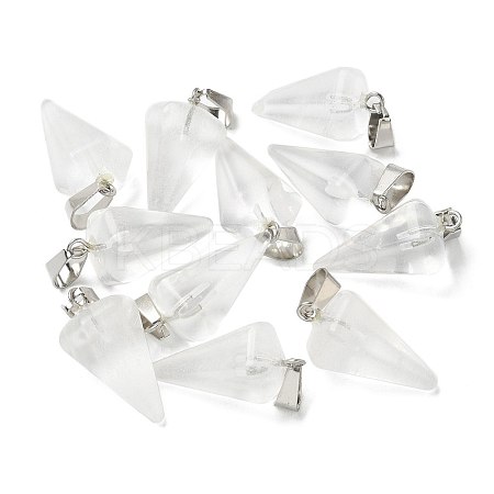 White Watermelon Stone Glass Pendants G-B127-13P-04-1