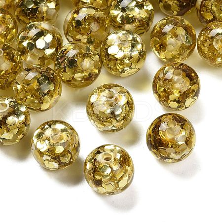 Transparent Resin with Paillette Beads RESI-G110-02F-1