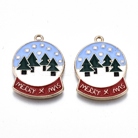 Eco-Friendly Alloy Enamel Pendants ENAM-Q437-065-NR-1