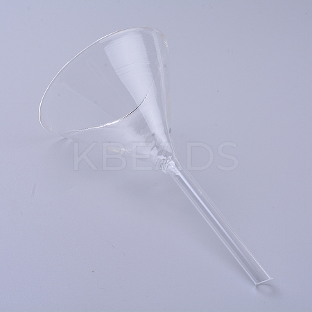 Transparent Glass Funnel Hopper AJEW-WH0104-45A-1
