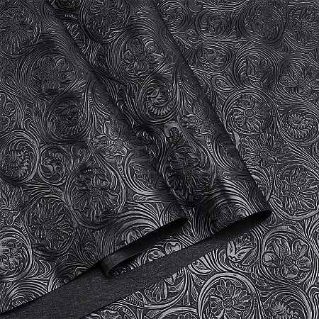 Flower Pattern PVC Leather Fabric DIY-NB0015-59A-1