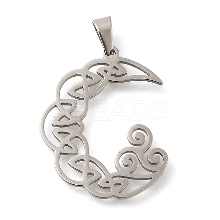 Anti-Tarnish 304 Stainless Steel Pendants STAS-R131-04P-1