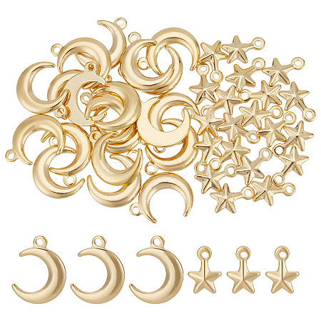 40Pcs 2 Style Brass Charms KK-HY0001-95-1
