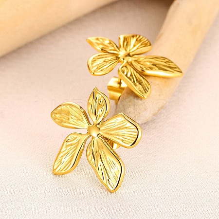 304 Stainless Steel Stud Earrings EJEW-S257-01G-1
