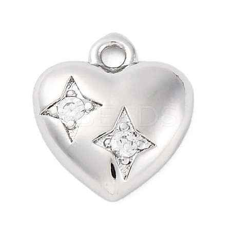 Brass Micro Pave Cubic Zirconia Charms KK-A240-21P-1