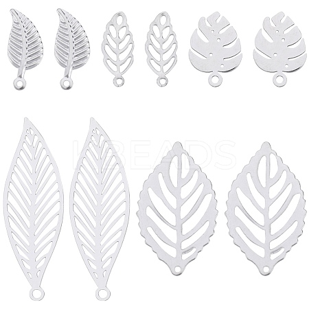 100Pcs 5 Styles 304 & 201 & 316 Surgical Stainless Steel Pendants STAS-SC0006-84-1