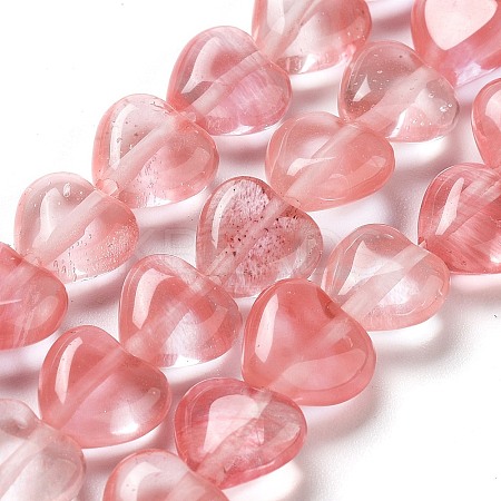 Cherry Quartz Glass Beads Strands G-P528-C01-01-1