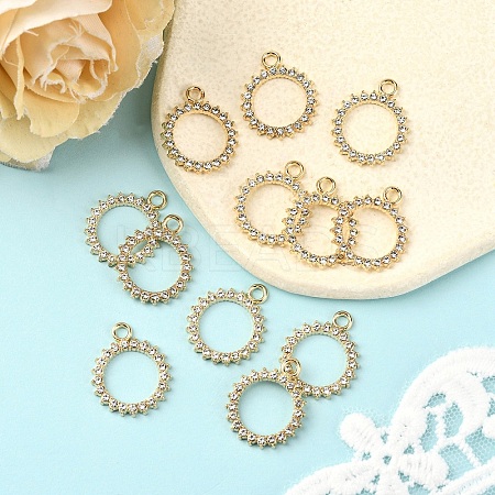 12Pcs Alloy Rhinestone Pendants FIND-YW0007-95G-1