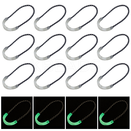 CHGCRAFT 30Pcs Luminous Plastic Zipper Pulls FIND-CA0005-31-1