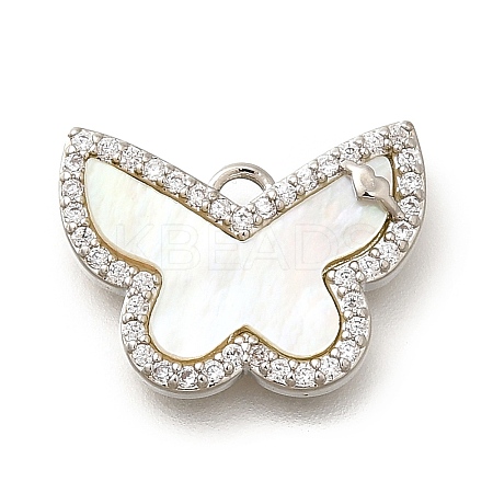Brass Micro Pave Cubic Zirconia Pendants KK-Q035-05P-1