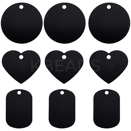 30Pcs 3 Styles Aluminum Pendants ALUM-SC0001-10-1