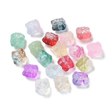 Baking Paint Transparent Glass Beads GLAA-C035-01-1