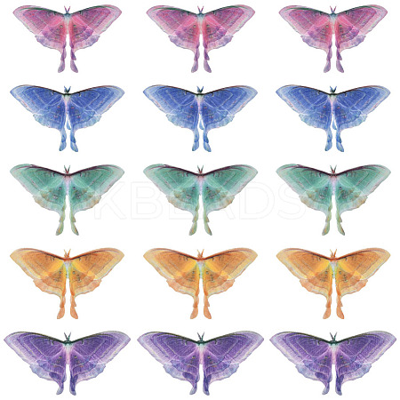 20Pcs 5 Colors Cloth Simulation Gauze Butterfly Ornament Accessories DIY-SP0005-69-1