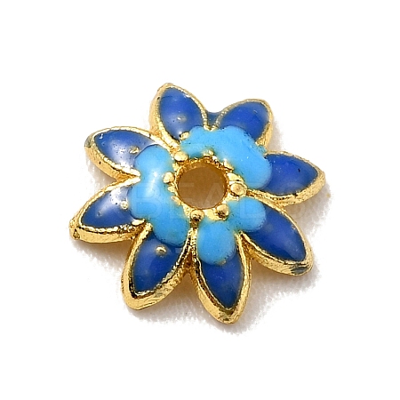 Multi-Petal Alloy Enamel Bead Caps FIND-G029-02G-04-1