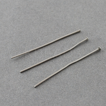 Tarnish Resistant 304 Stainless Steel Flat Head Pins LS-STAS-R046-35mm-1