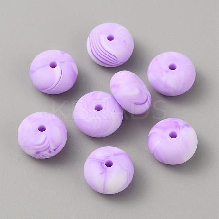 Rondelle Food Grade Eco-Friendly Silicone Beads SIL-TAC0010-04E-1