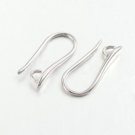 Brass Earring Hooks for Earring Designs KK-M142-02P-RS-1