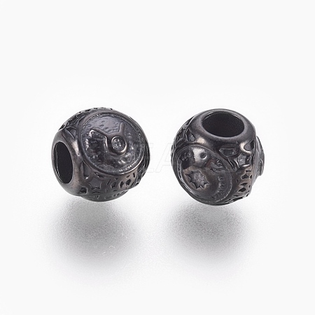 316 Surgical Stainless Steel European Beads STAS-P212-18B-04-1