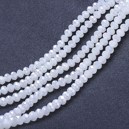 Electroplate Glass Beads Strands EGLA-A034-J1mm-B07-1
