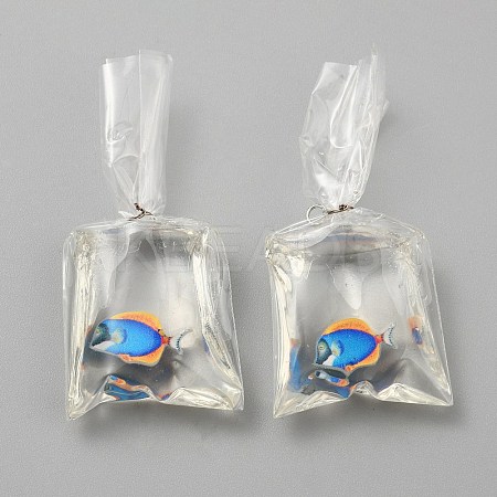 Transparent Resin Big Pendants LS-RESI-TAC0024-01E-1