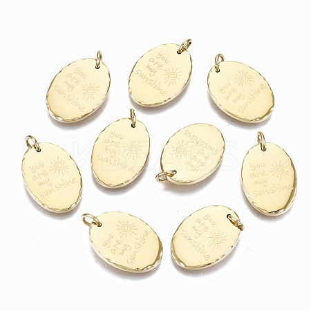 304 Stainless Steel Pendants STAS-S116-022G-1