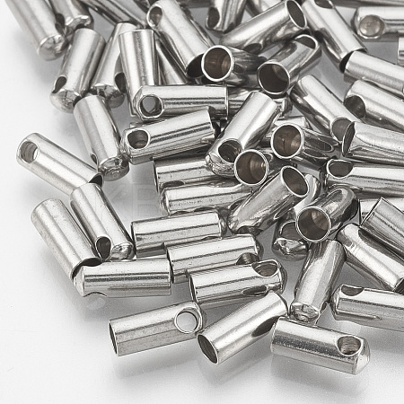 Tarnish Resistant 201 Stainless Steel Cord Ends LS-X-STAS-S028-35-1