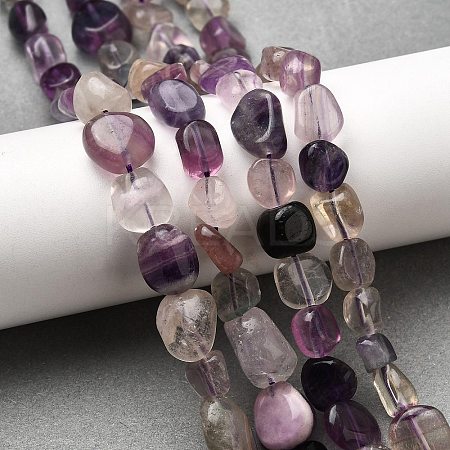 Natural Purple Fluorite Beads Strands LS-G-D321-A02-1