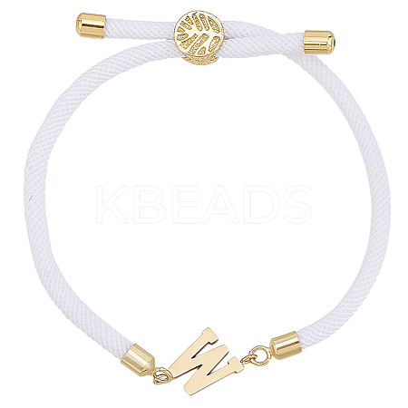 1pc Adjustable Nylon Cord Slider Bracelets for Women BJEW-LP0001-33W-G-1