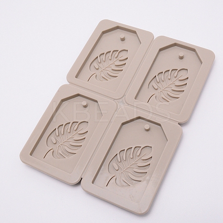 Monstera Food Grade Silicone Pendant Molds DIY-WH0181-12-1