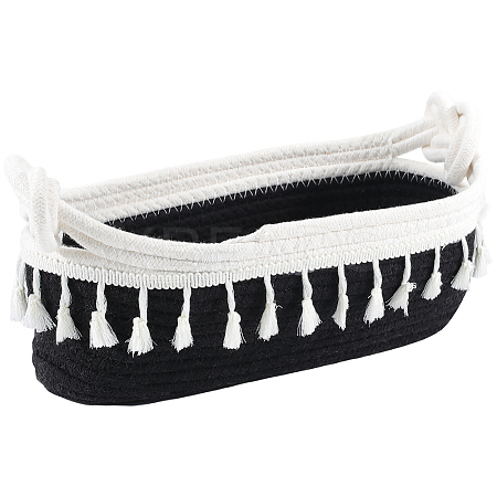 Cotton Rope Woven Storage Basket AJEW-WH20020-153D-1