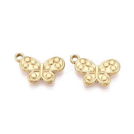 304 Stainless Steel Butterfly Pendants STAS-T069-33G-1