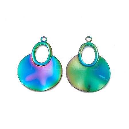 Ion Plating(IP) 304 Stainless Steel Big Pendants STAS-B031-34R-1