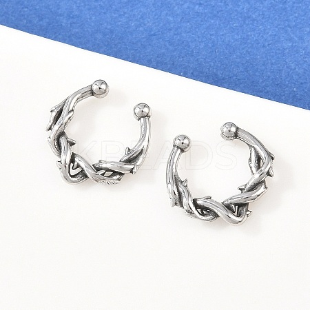 316 Stainless Steel Hoop Nose Rings AJEW-C044-05B-AS-1