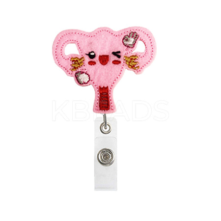 Medical Theme Cloth & ABS Plastic Retractable Badge Reel PW-WG36695-02-1