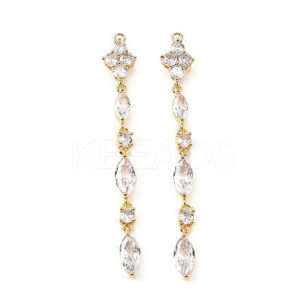 Brass Micro Pave Cubic Zirconia Big Pendants KK-F901-01A-G-1