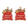 Christmas Theme Alloy Enamel Pendants ENAM-C031-01G-06-1