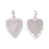 Brass Micro Pave Cubic Zirconia Pendants KK-D159-24P-2